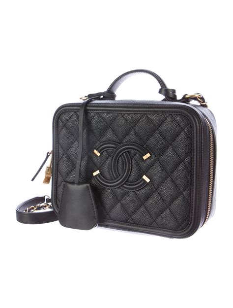 chanel small cc filigree vanity case bag|Chanel filigree vanity case medium.